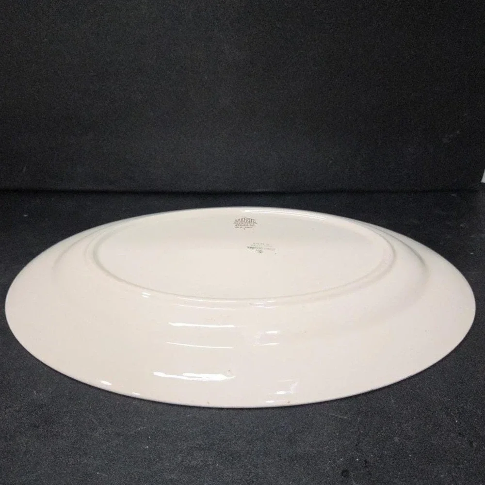 Harker Bakerite Modern Tulip Oval Platter, Homer Laughlin Serving Plate, Vintage